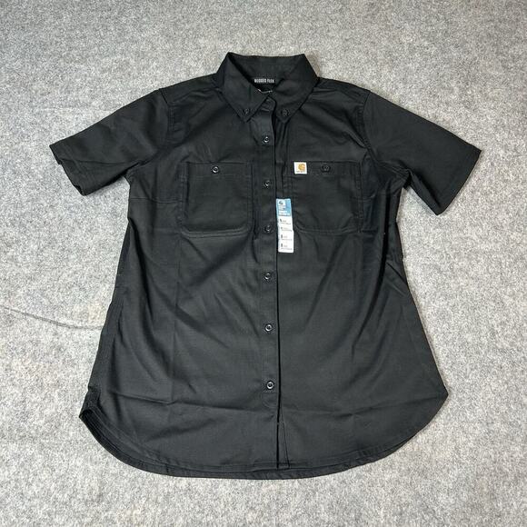 Carhartt Shirt Women's Small Rugged Professional Relaxed Fit Canvas Workwear - Picture 1 of 8